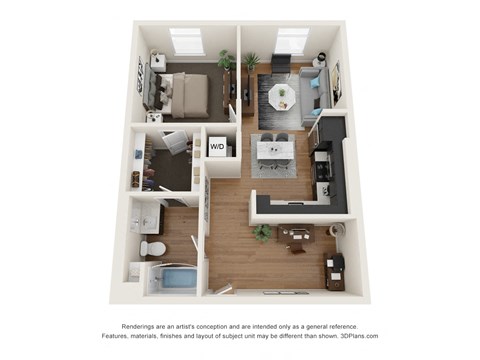 The Postmark Apartments 6B Floor Plan